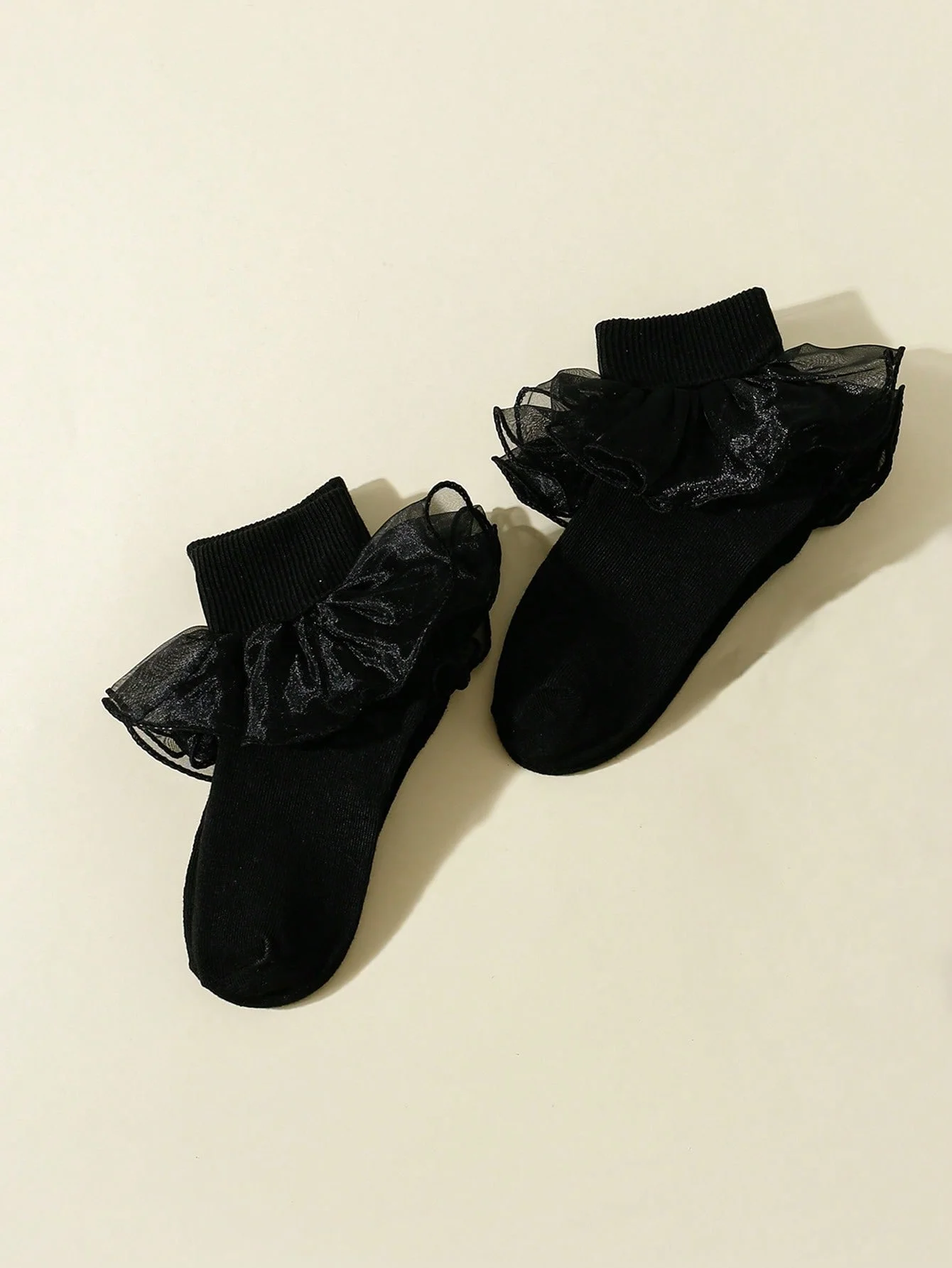 1 Paar süße Baby-Mädchen-Knöchelsocken mit Rüschenkanten, weiche, atmungsaktive Prinzessinnensocken, geeignet für den Alltag von Mädchen im Alter von 1-11 Jahren. – Detail 9