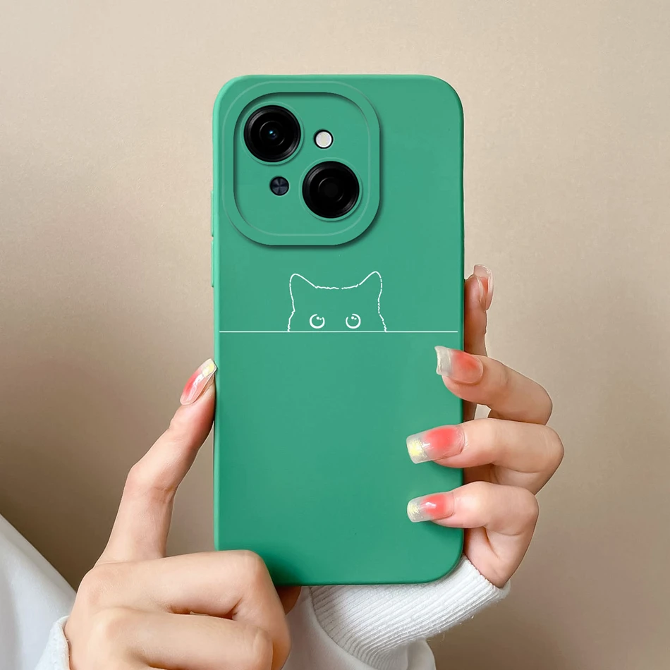 Tecno Fashion Phone Case - Soft Liquid Silicone Anti-Drop Housing