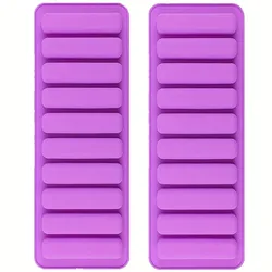 Silicone Nonstick Chocolate and Cookie Stick Molds Set - 2 Pieces (2Purple)