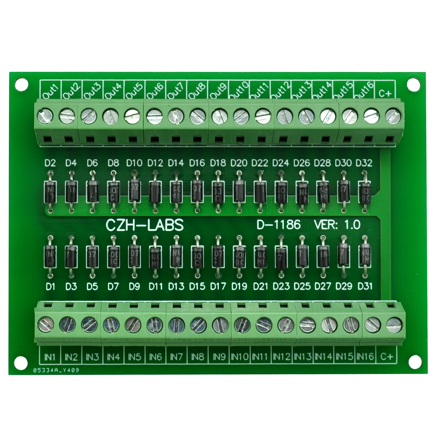 

CZH-LABS Common Anode DC Lamp Test Module, 16 Channels.