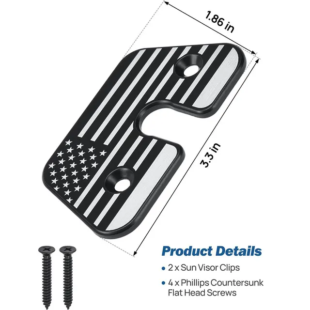 APKTNKA – Kit De Réparation De Pare-soleil Automobile, Accessoires De Voiture Pour Jeep Wrangler JK JL Gladiateur JT Métal 2018 2019 – 2022