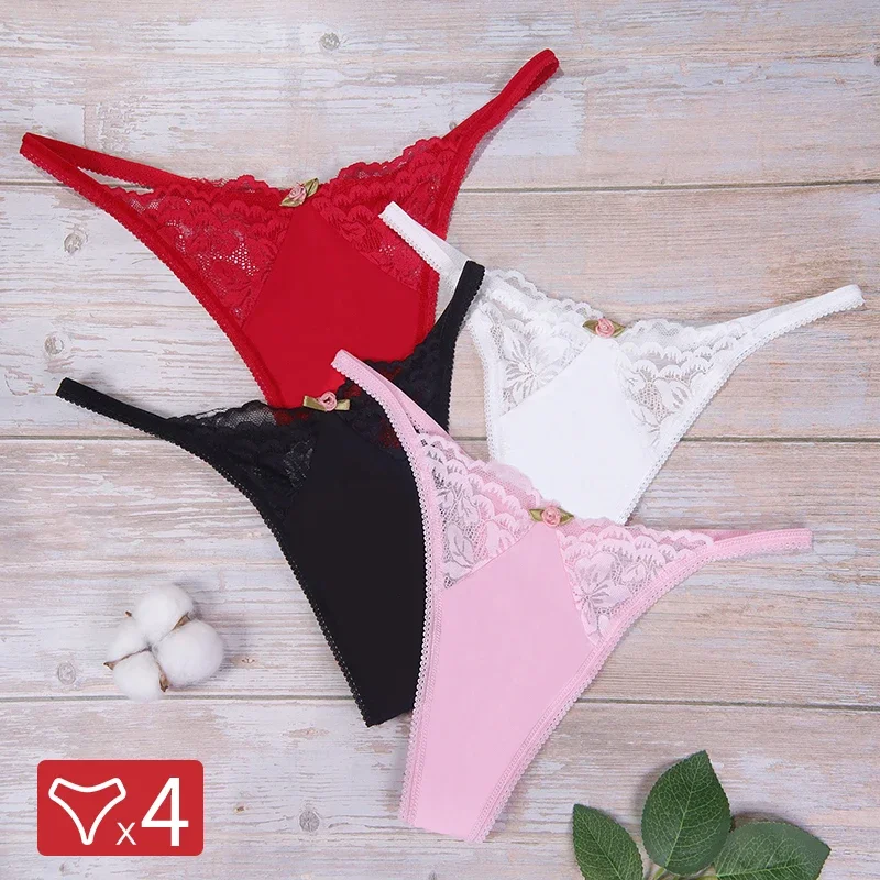  Women's Sexy Underwear Seamless G String Thong Floral