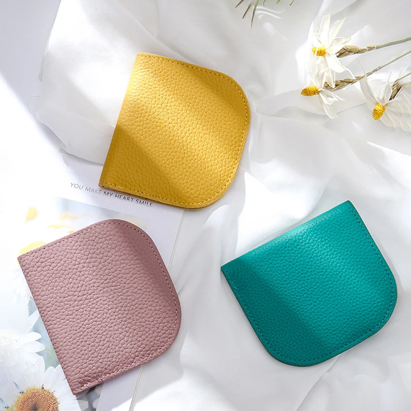 

Genuine Leather Compact Women's Wallet New Ultra-thin Short Card Bag Multifunctional Zero Wallet Mini Soft Leather Wallet