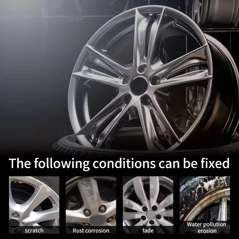 Car Wheel Rim Scratch Refurbishment Paste Tire Rim Scratch Paint Repair Black White Silver Aluminum Alloy