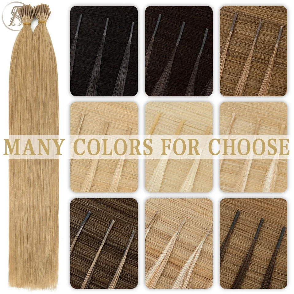 1g I Tip Human Hair Extensions 50pcs Keratin Fusion Microlink Hair Extensions Capsule Pre Bonded Stick Thick Natural