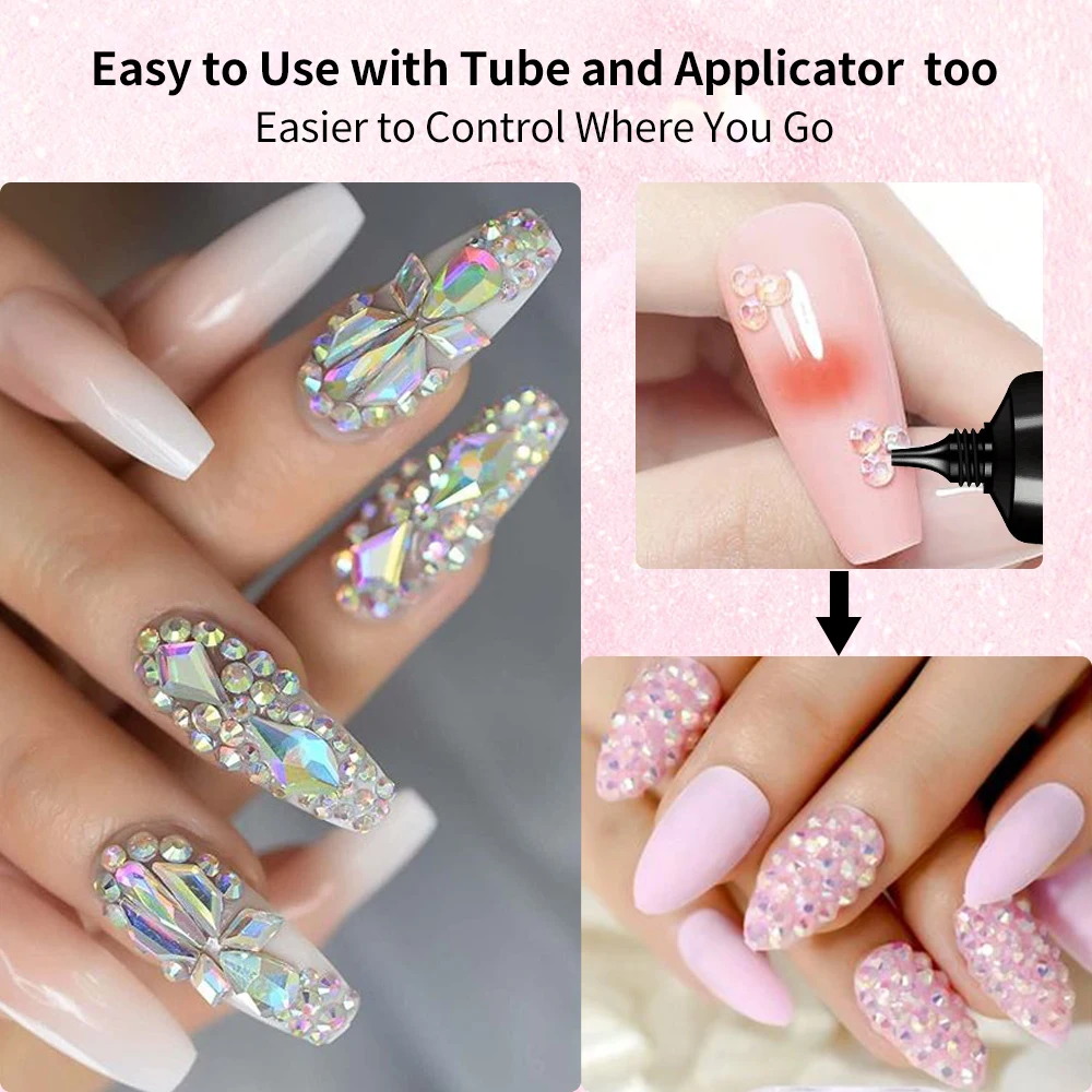 30g Rhinestone Glue for Nails Super Strong Bling Gems Gel Nail Glue for Nail Decoration Jewels Crystals Diamonds Nail Art Glue 4