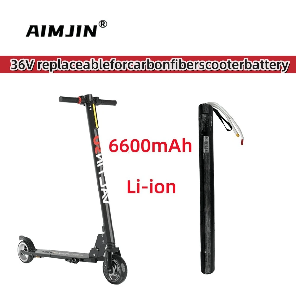 

100% New 36V 6600mAh 18650 Lithium Battery Pack With BMS For Carbon Fiber Scooter