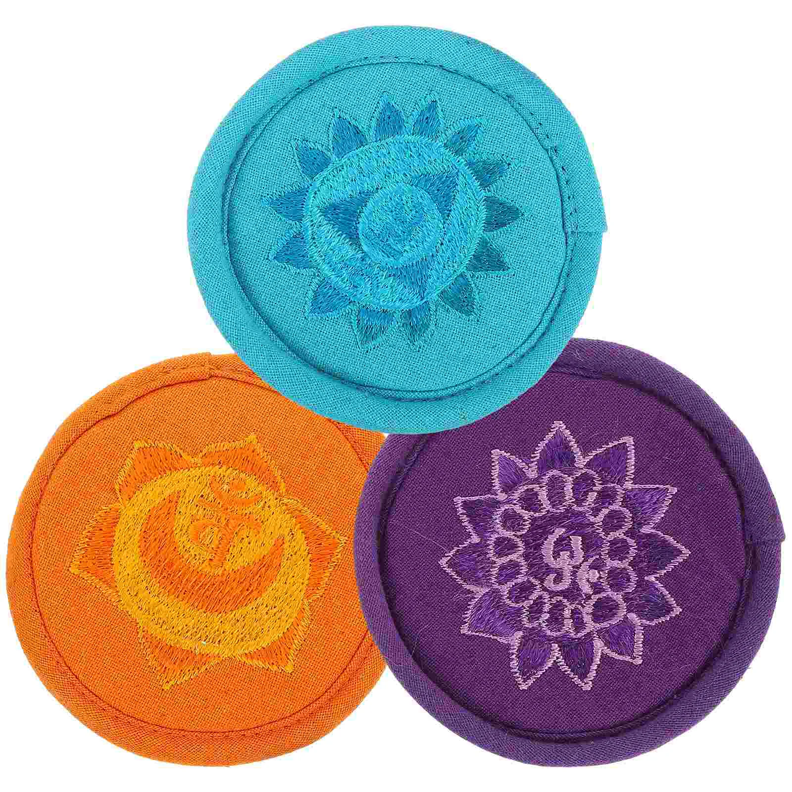 

3 Pcs Bottom Pad Singing Bowl Sound Mats Hand Decor Supplies Ornaments