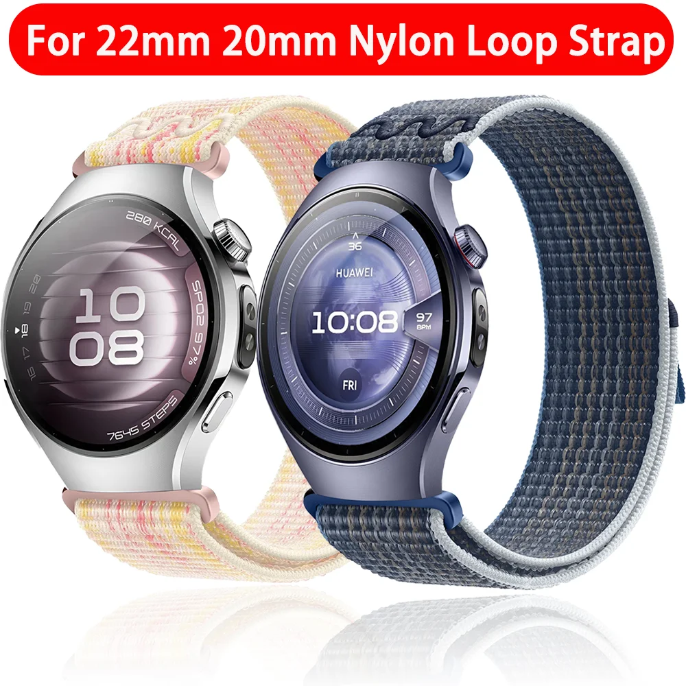 Versatile Nylon Loop Wristband Bracelet – 22mm/20mm Adjustable Strap