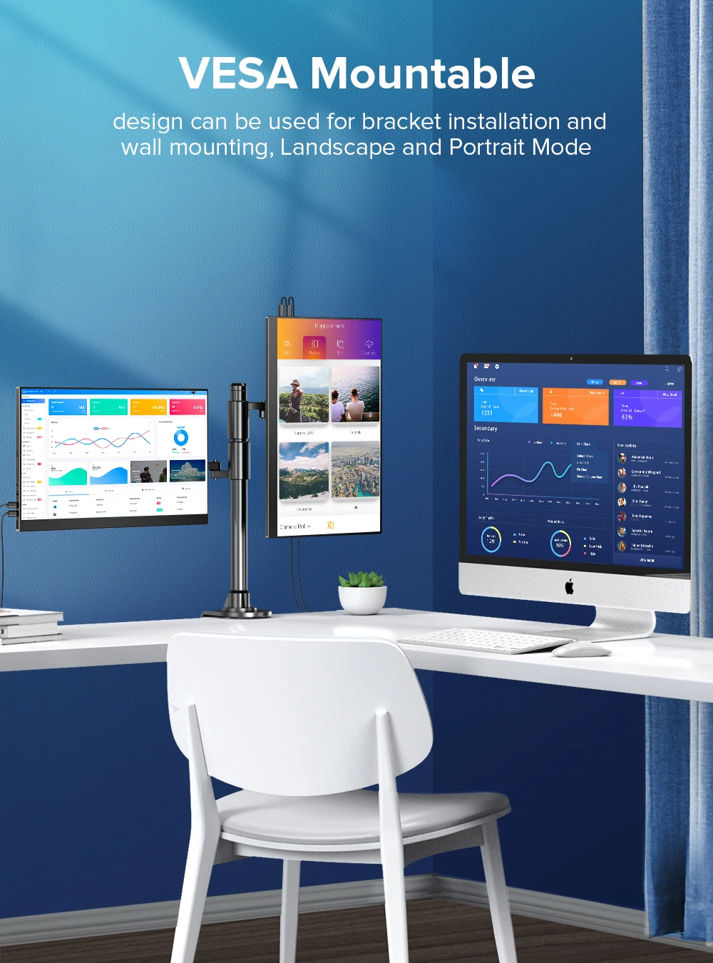 UPERFECT-16 ġ ޴  2560*1600 60hz 2K 100% sRGB 500C IPS ̹ , Xbox PS5/4 ġ Ʈ Mac ȭ xbox