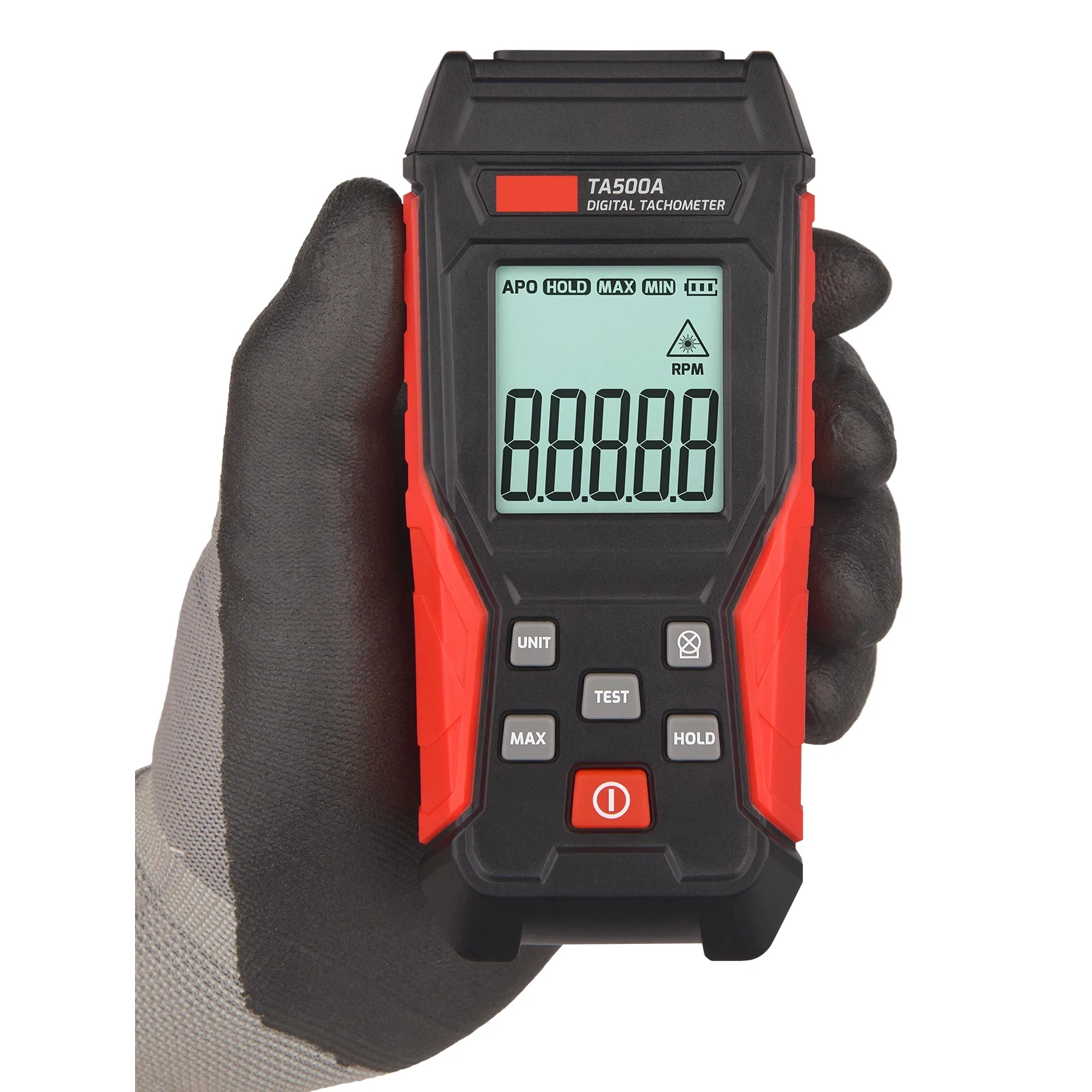 TA500C Digital Laser Tachometer Contact/Non-Contact/Dual Mode RPM Meter Engine S