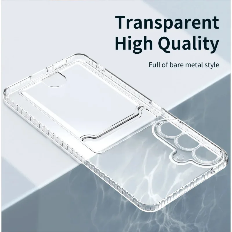 Clear Card Slot Holder Phone Case Shell -