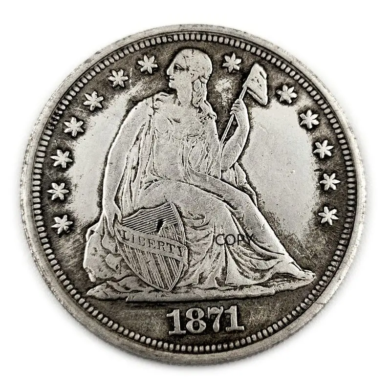 Памятная монета 1871 Бог из Соединенных Штатов мы доверяем коллекции 1 доллар