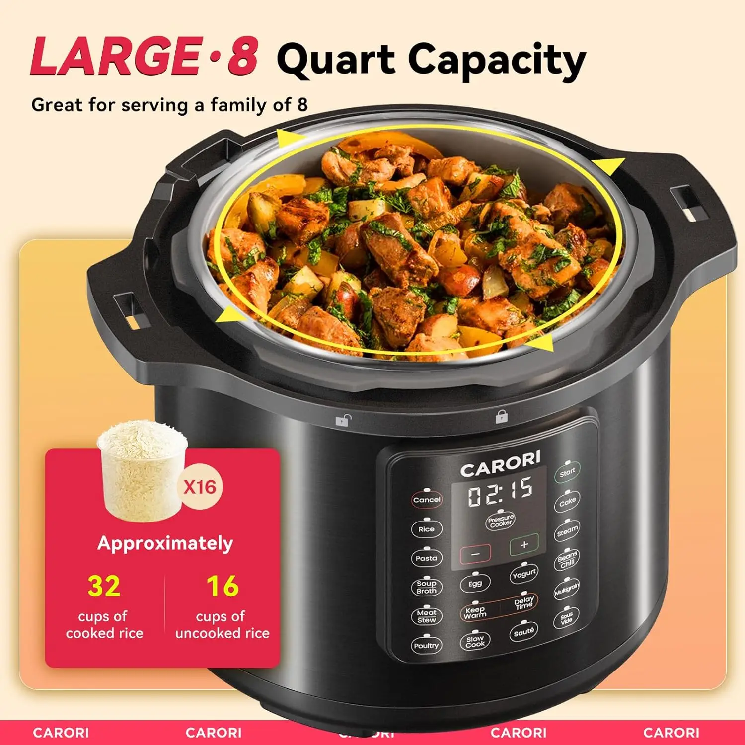 8QT Electric Pressure Cooker 3