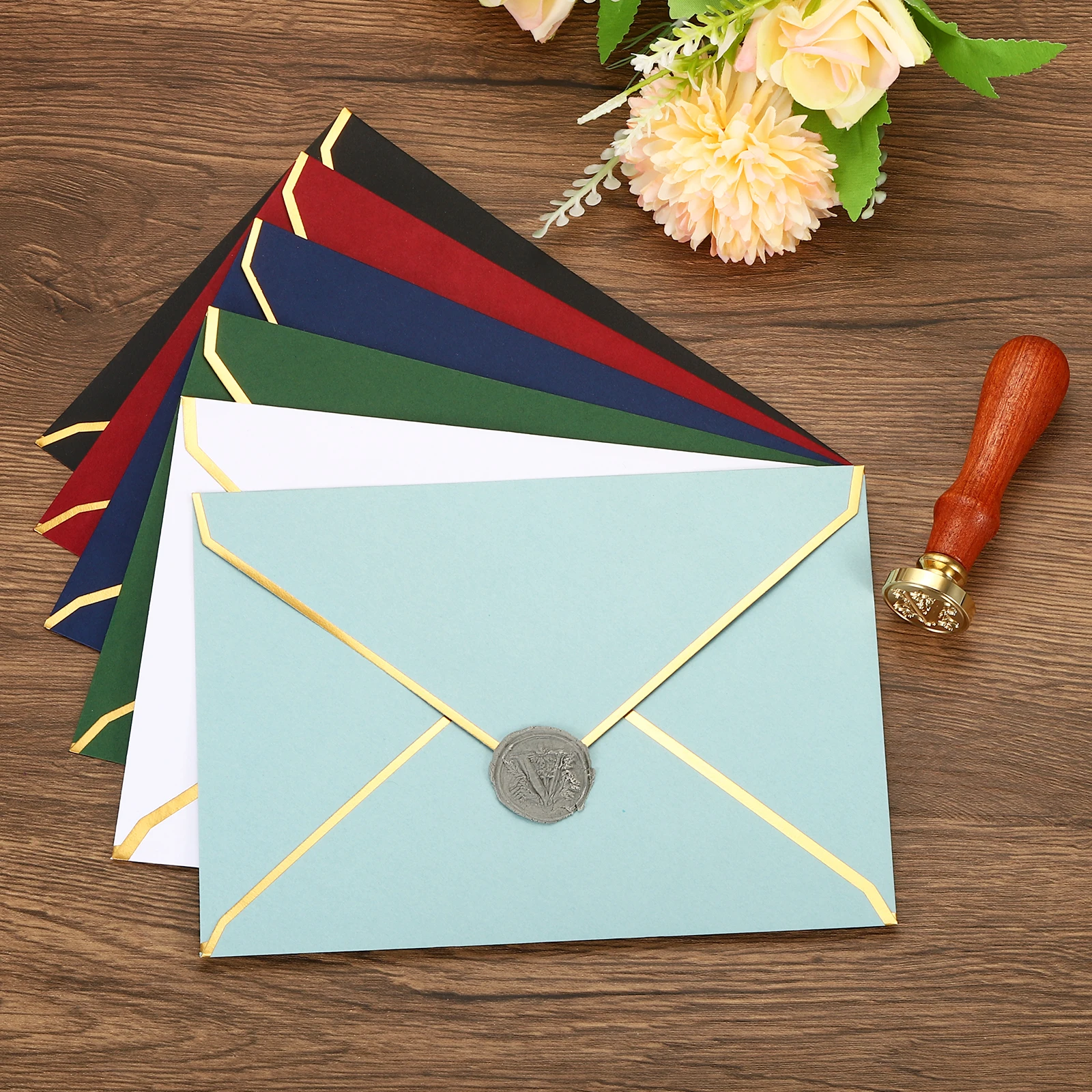 Assorted Color Mailing Envelope, Great For Business Weddings(Golden
