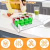 Fridge Drink Organizer Dispenser Canned Beverage Push Rack Self-Sliding Push Soda Can Dispenser Adjustable Width 3 Rows Kitchen 6