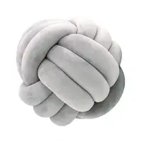 Knot Pillow Ball Round Throw Pillows Home Decor Cushion Decorative Aesthetic Throw Pillows，Lambswool White 14inch 2