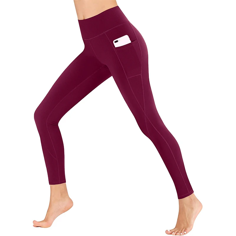 High Elastic Leggings Sports Leggings Women's High Waist Hip Lifting Yoga Pants Running Fitness Training Pants Black