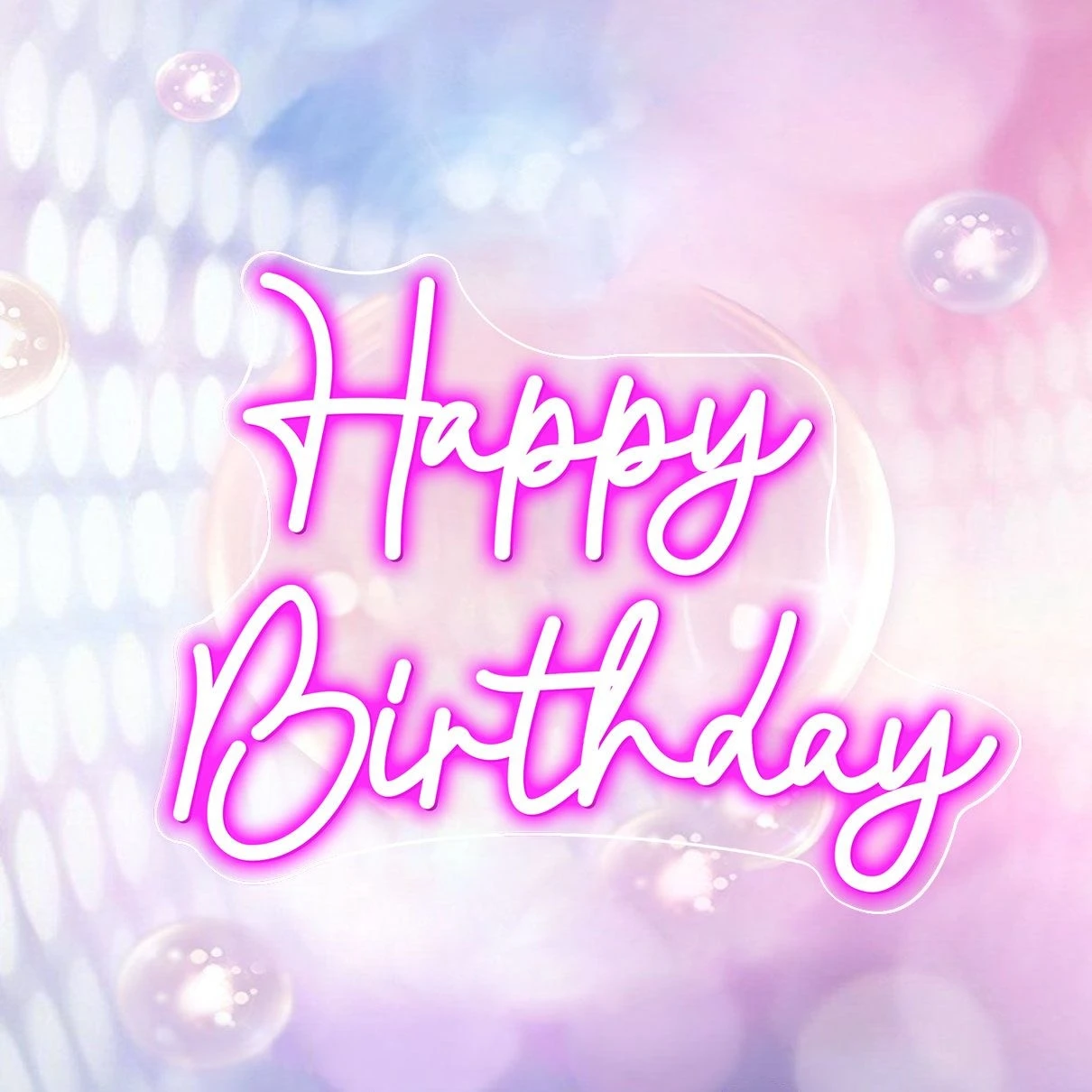 Insegna LED "Buon Compleanno" Con Luci Neon - 57x35 Cm, Luminosità Regolabile In 10 Livelli, Sicura E Riutilizzabile Per Feste - 4