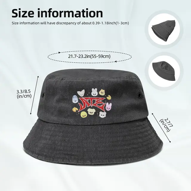ATE Strayed Kid Bucket Hat for Women Men Beach  Sun Hat Casual Packable for Vacation Fishing Cap Ispoti Cap 5