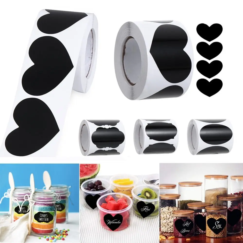 120Pcs/Roll 간단한 PVC 라벨 스티커 이동식 5가지 스타일 칠판 스티커 방수 칠판 라벨 홈 & 주방