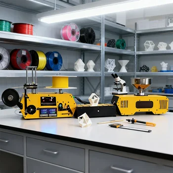 HT400 Desktop Extruder 3D Printing Filament Maker Automatic 3D Filament Wire Diameter 1.75mm 3mm For PLA PETG PA ABS PC Crusher