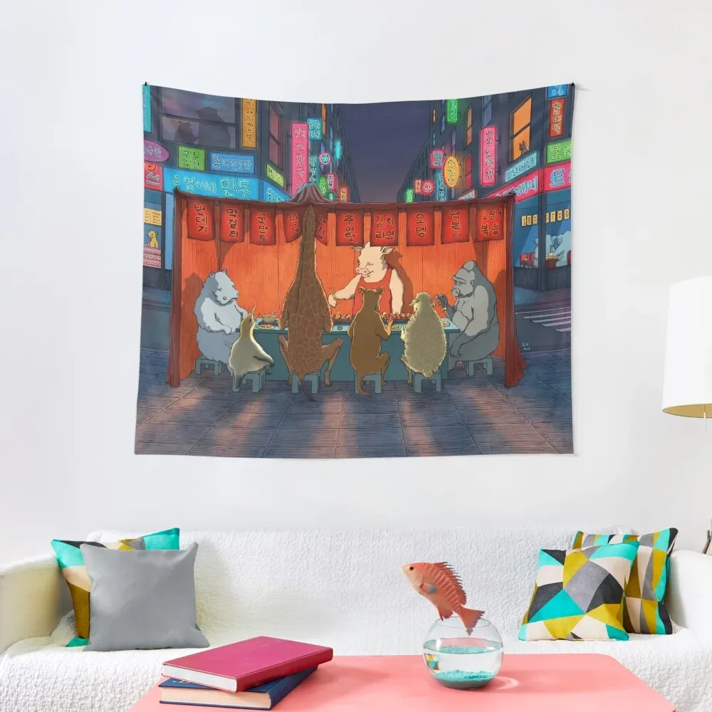 

Street Food Tapestry Things To The Room Wall Deco Decoration Aesthetic Things To Decorate The Room Tapestry