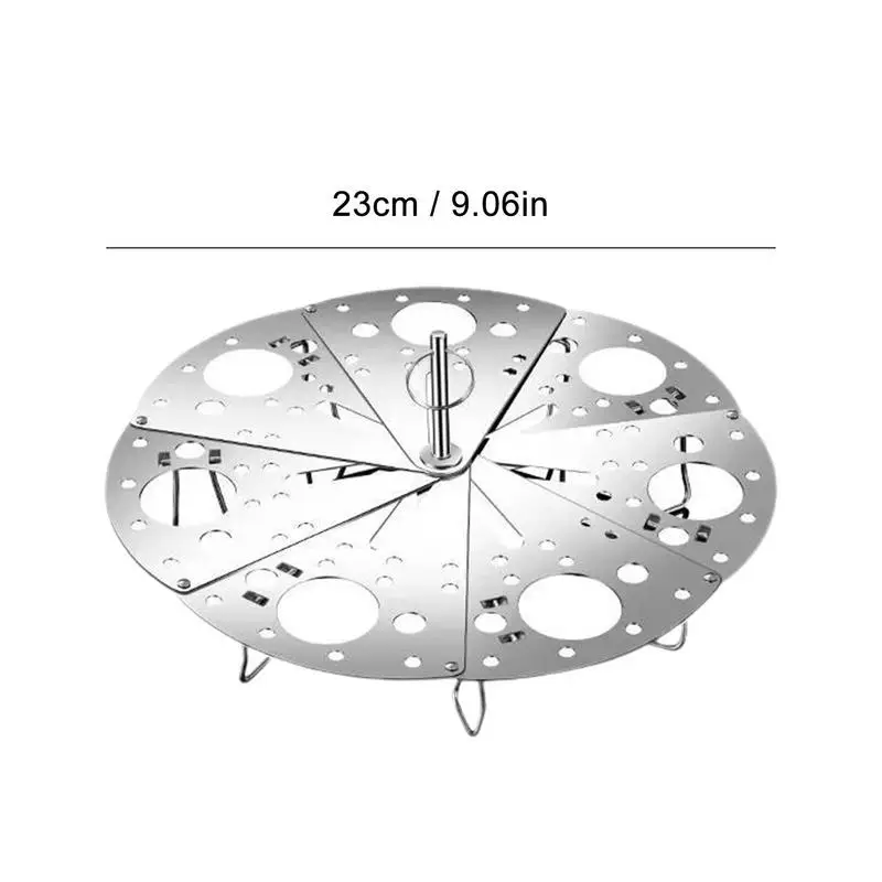 Vegetable Steamer Basket Expandable Steam Stand For Pot Thicken Anti-scalding Grip Adjusted Height Folding Buns Steam Stand