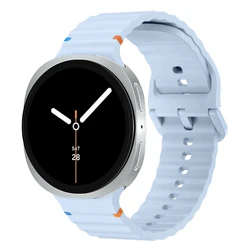 Silicone Sport Band and Case Set for Galaxy watch 8 44mm (Light blue strap)