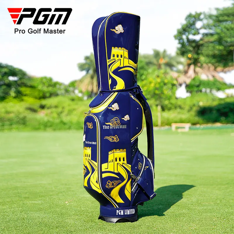 

PGM Man Custom PU Golf Cart Bag Embroidery Waterproof Staff Bag Male Standard Ball Cart Club Bag Sport Portable Large Capacity