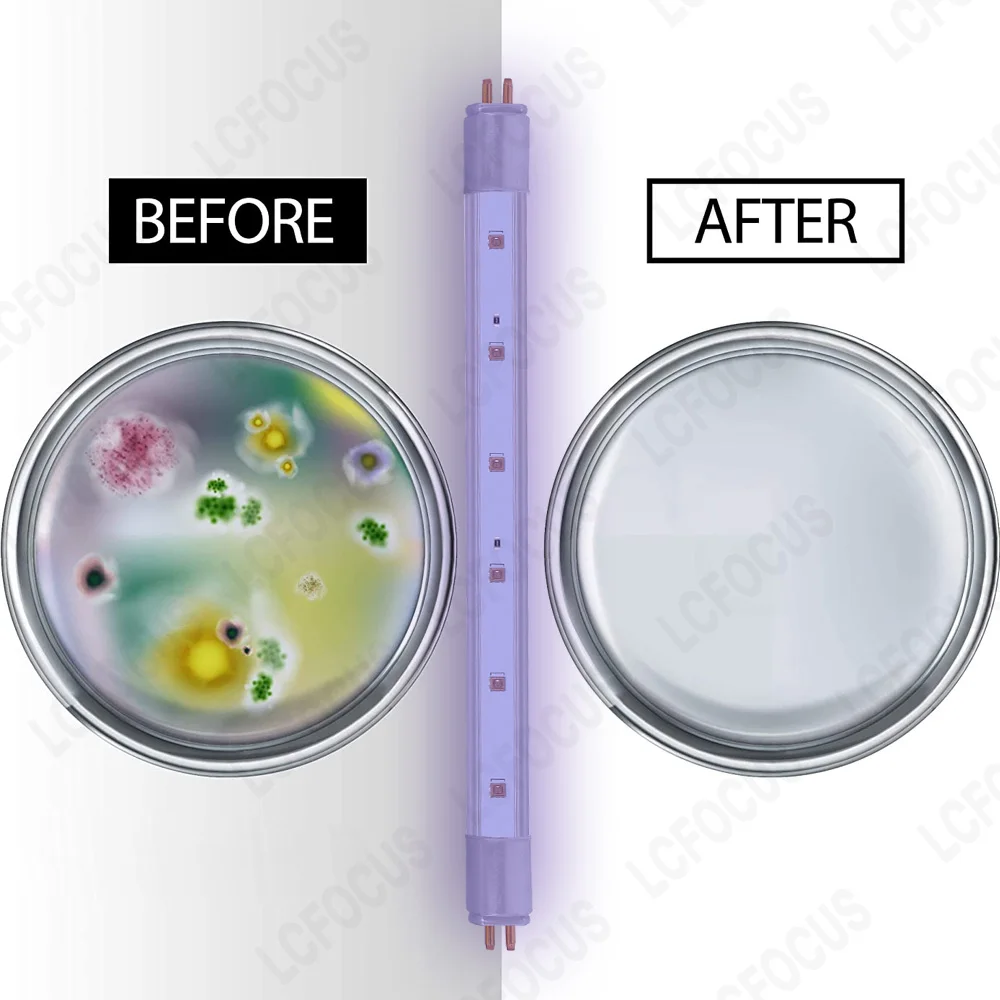 T5 Quartz Sterilizer Tube 270nm 280nm UVC LED Ultraviolet Lamps 12V 24V For Water Air Purification Disinfection Sterilization