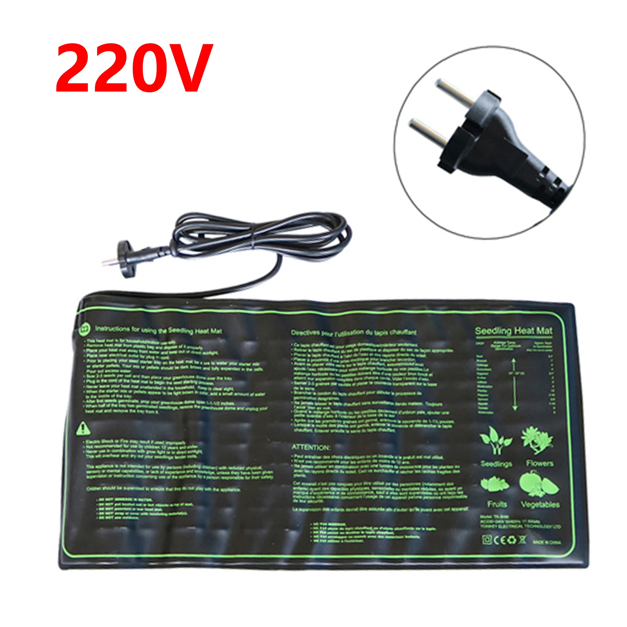 Seedling Heating Pad 110/120/220/230v Seed Growth Heating Pad Potted Bonsai Insulation Breeding Clone Start
