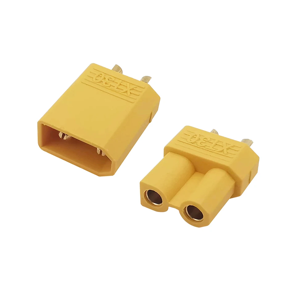 10 Paia Connettori Amass XT30U Aggiornati, 2mm Banana Plug, Oro, Per Batterie RC Lipo FPV