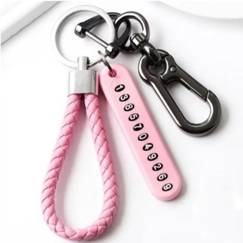 Anti-Lost Car Key Pendant Split Rings Keyring Auto Vehicle Lobster