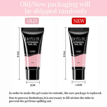 LILYCUTE 10ML Nail Extension Gel Bright Pink Semi Permanent UV Hard Gel Nails Finger Prolong White Clear Nude Gel Nail Polish 6