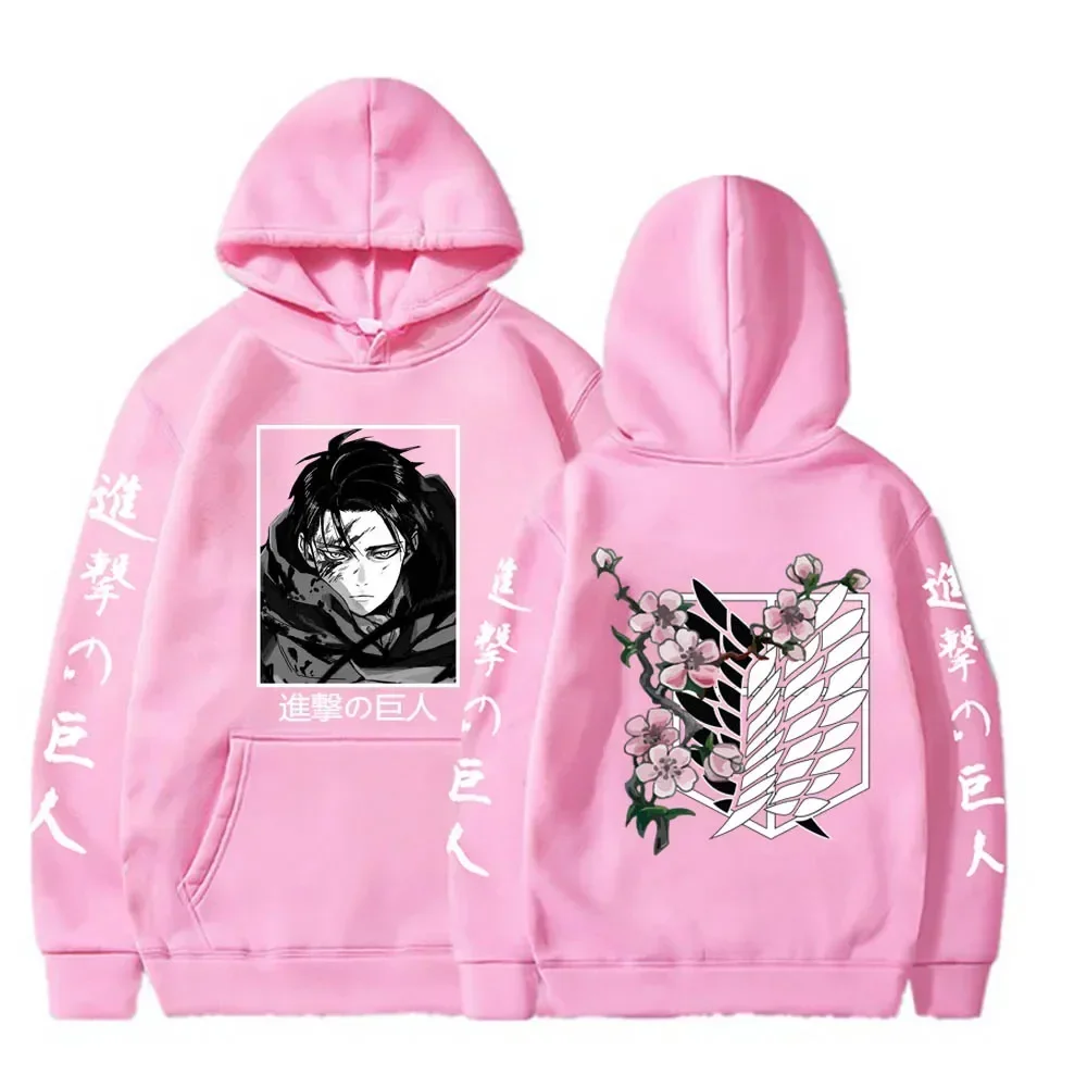 Hot Anime Attack On Titan Plus Size Hoodie Levi Graphic Hooded Men Women Clothes Autumn Warm Sweatshirt Harajuku Streetwear Tops 3