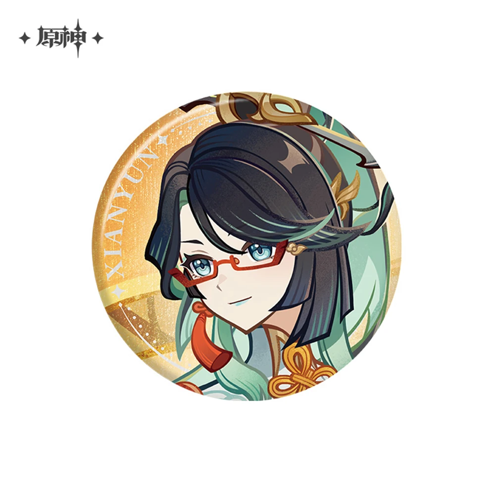 Game Genshin Impact Arlecchino Wriothesley Neuvillette Furina Clorinde Emilie Cosplay Badge Pin SPTE Tinplate Brooch Prop anime ornament