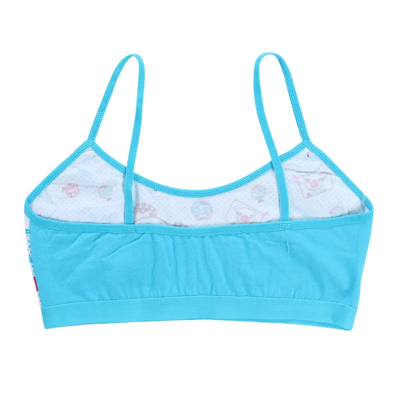 3pcs Hot Purbery Girls Vest Bras Cute Cartoon Teenage Young Children's Seamless Underwear Tube Tops Students Sports Training Bra training bra sports bra seamless bra seamless underwear vest