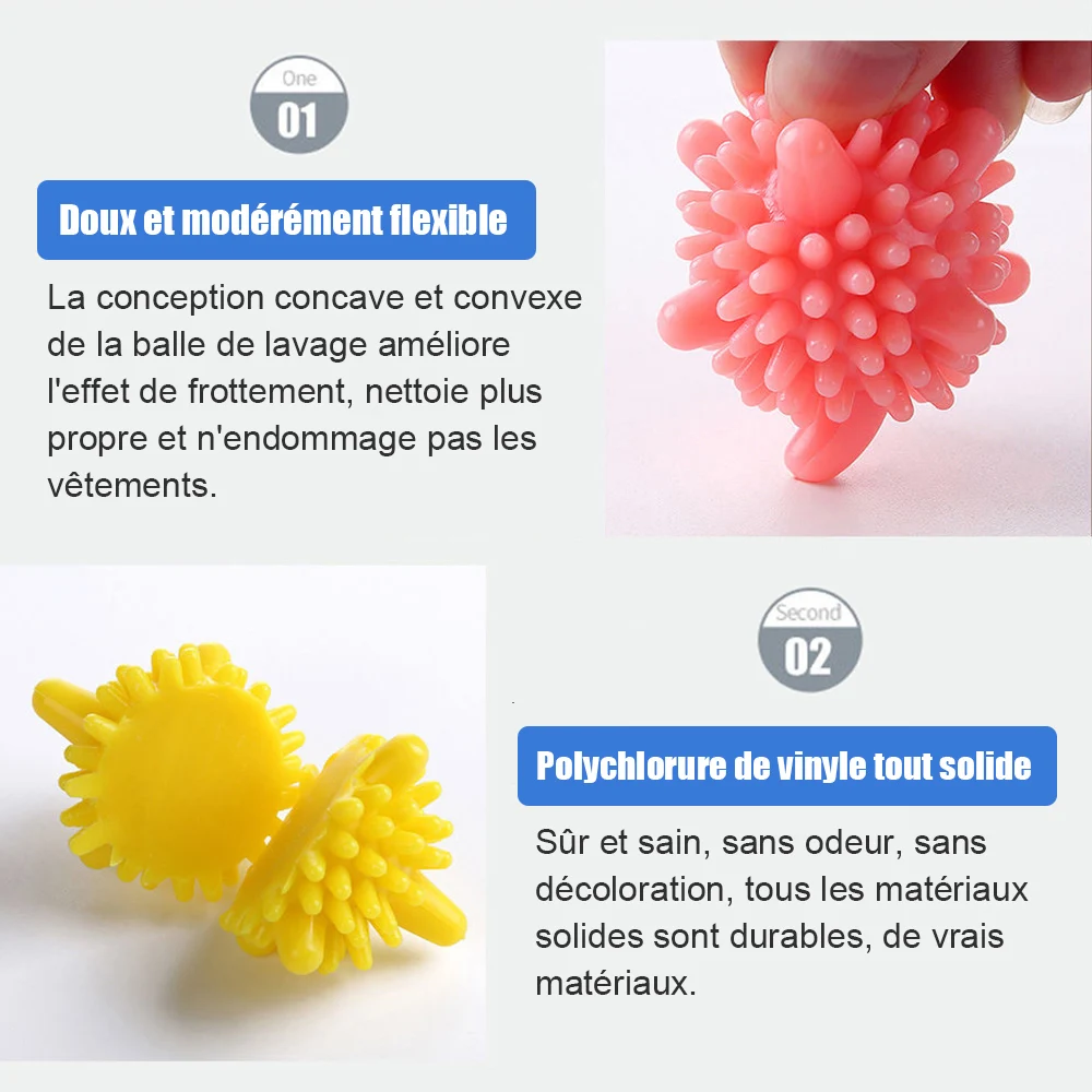 Machine à laver réutilisable en forme d'étoile de mer, solide, PVC propre,  adoucisseur de vêtements, lave-linge, D343, 5 pièces, 8 pièces, 10 pièces -  AliExpress