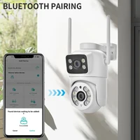 Caméra de Surveillance extérieure étanche 4MP, double objectif, double écran, suivi automatique, vidéo IP, Wifi, PTZ, CCTV, Audio bidirectionnel, ICSEE 3