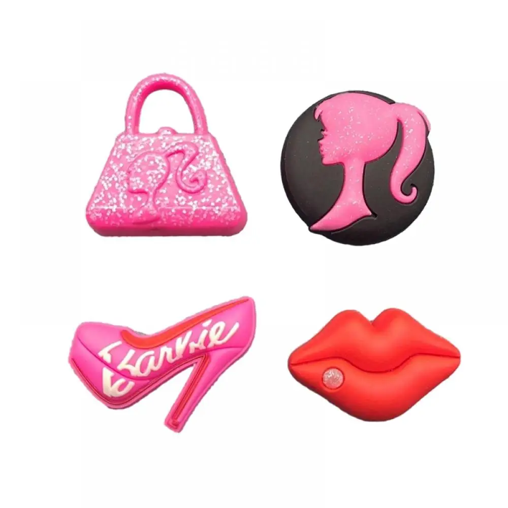 1Pc Anime Fai Da Te Barbie Hole Shoes Charms Accessori Kawaii Cartoon Doll Sandali Fibbia Per Scarpe Charms Decorazioni Regali Giocattoli