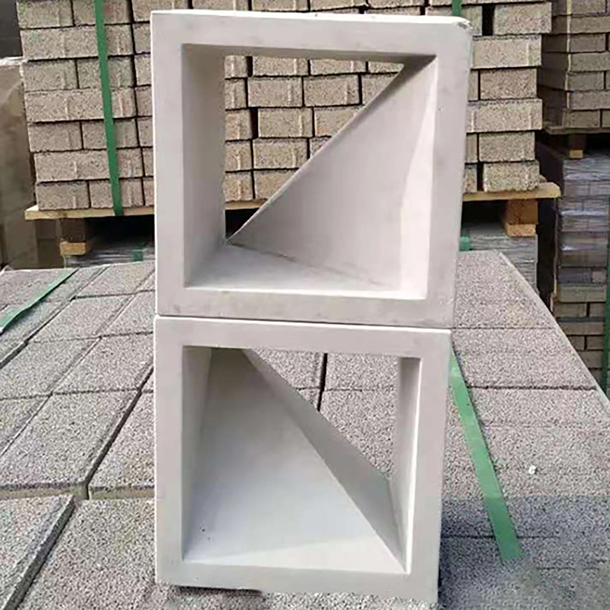 Zement Hohl Ziegel Kunststoff Form Moderne Geometrie 3D DIY Luft-Ziegel Gitter Partition Dekorative Durchbrochene Garten Hintergrund Wand Form – Detail 24