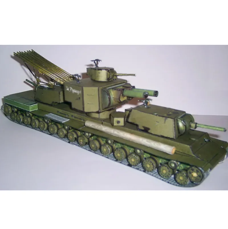 1:50 Soviet Union KV6 heavy tank Animal Sculpture tank Papercraft bedroom Living Room handmade DIY Geometric origami model