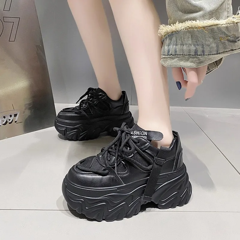 2025 Autumn Women's Casual Sports High Platform Shoes All-match