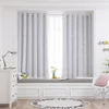 1PC Nuan Series Double Layer White Lace Tulle Curtain Blackout Drapes for Bay Window Bedroom Kids Room 2