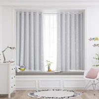 1PC Nuan Series Double Layer White Lace Tulle Curtain Blackout Drapes for Bay Window Bedroom Kids Room 2