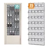 35 Pockets Over the Door Shoe Organizer Large Mesh Pockets With 4 Hooks Transparent Fabric Shoe Rack Storage Bag For Bedroom 1