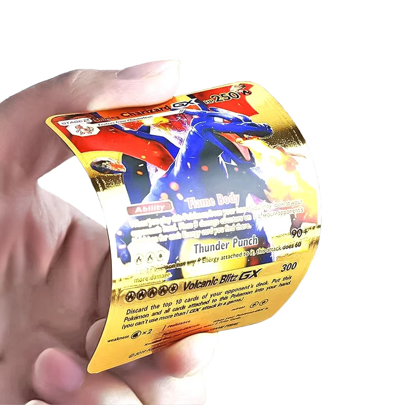Pokemon Cards Rainbow Gold Silver Vmax GX Card Collection Battle Trainer Card Spanish English French Child Toys Christmas Gifts