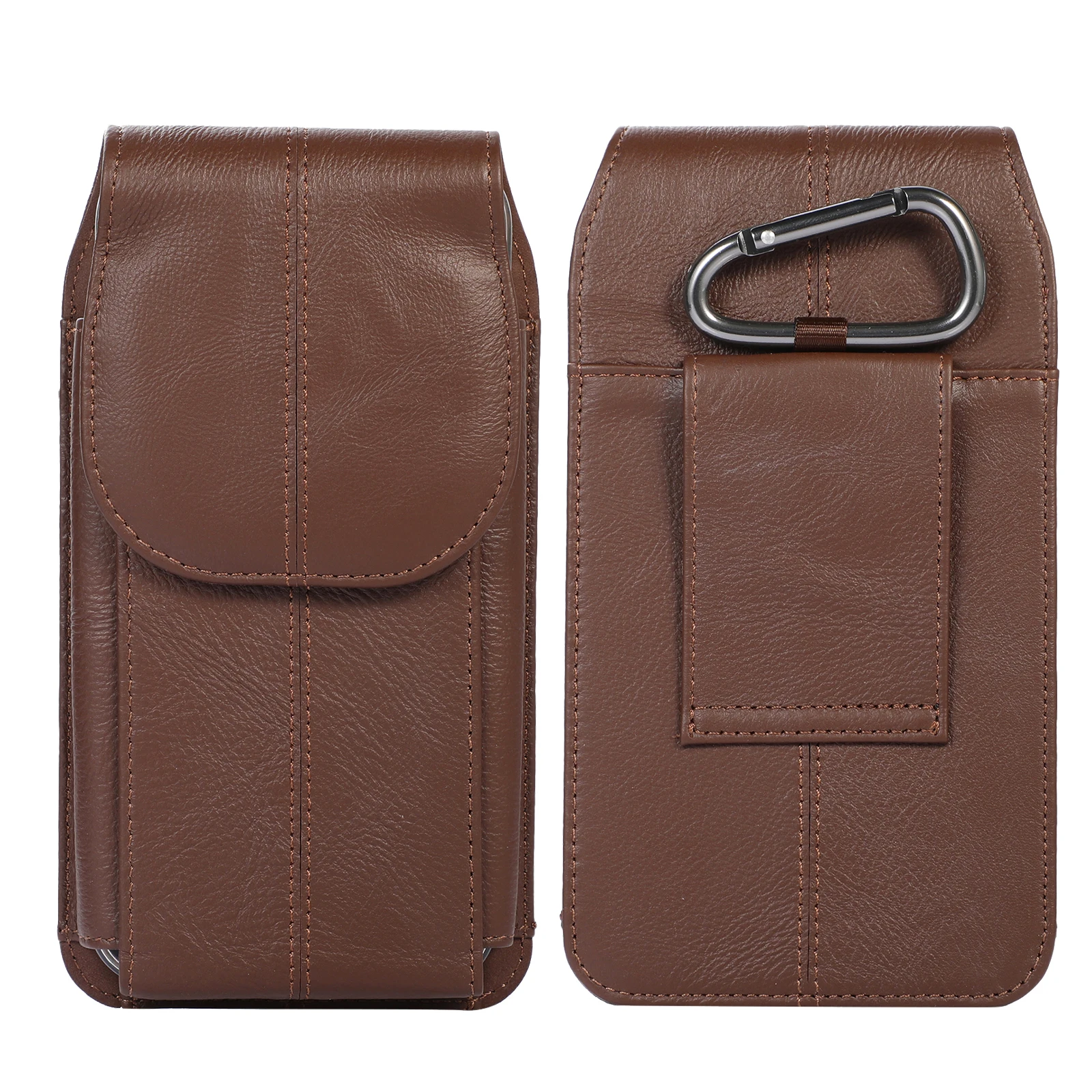 Leather Men’s Waist Bag Belt Clip Phone Case Holster Pouch