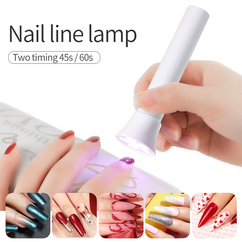 Description Picture 4 of itemPortable Handheld UV LED Flashlight Nail Lamp 6 LED Beads Quick Dry USB Nail Dryer 18W Machine Nail Gel Dry Nail Art Tool